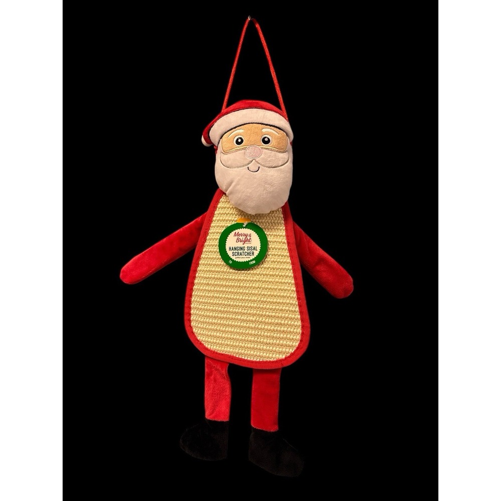 Merry&Bright 20" Holiday Santa Shaped Cat Hanging Sisal‎ Scratcher